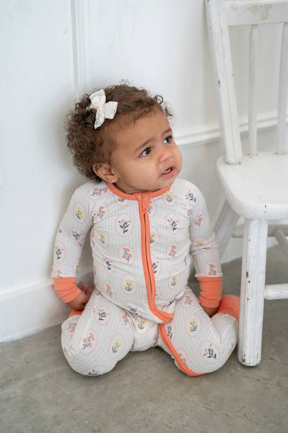 Boosh Baby Bamboo Convertible Romper - Floral Cottage