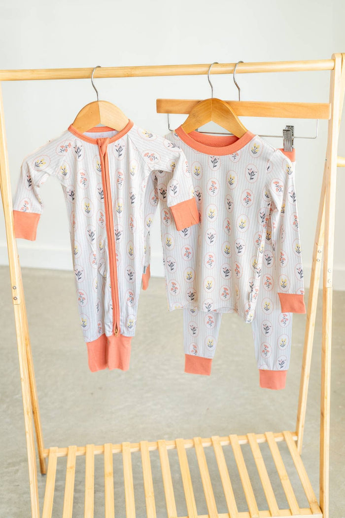 Boosh Baby Bamboo Convertible Romper - Floral Cottage
