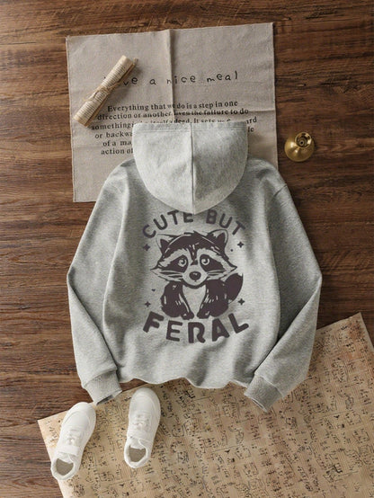 Boys' Casual Loose Fit Thick Knit Hooded Sweatshirt
