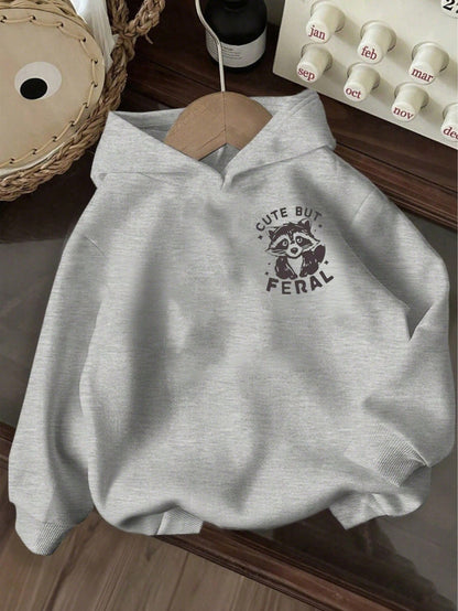 Boys' Casual Loose Fit Thick Knit Hooded Sweatshirt