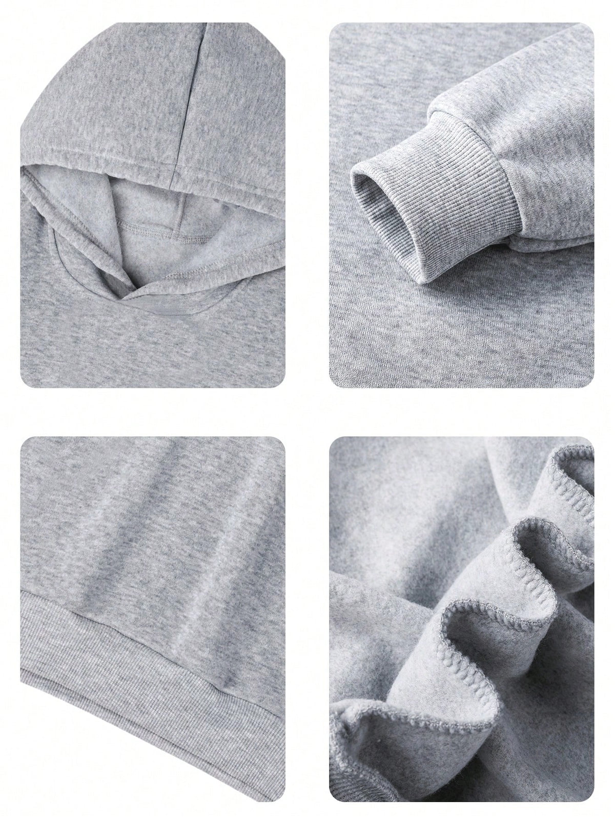Boys' Casual Loose Fit Thick Knit Hooded Sweatshirt