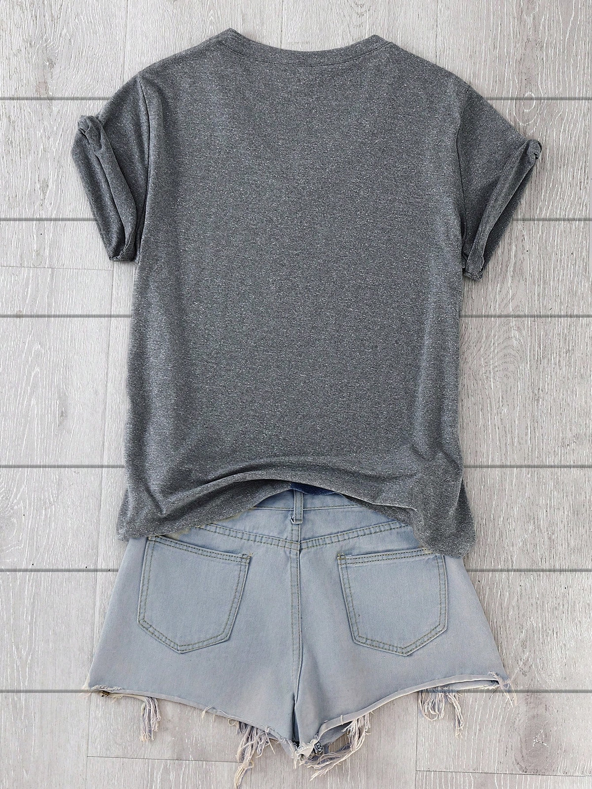 Calvaya Plus Size V-Neck Short Sleeve Letter Print Casual T-Shirt Women Graphic Tee Top For Summer