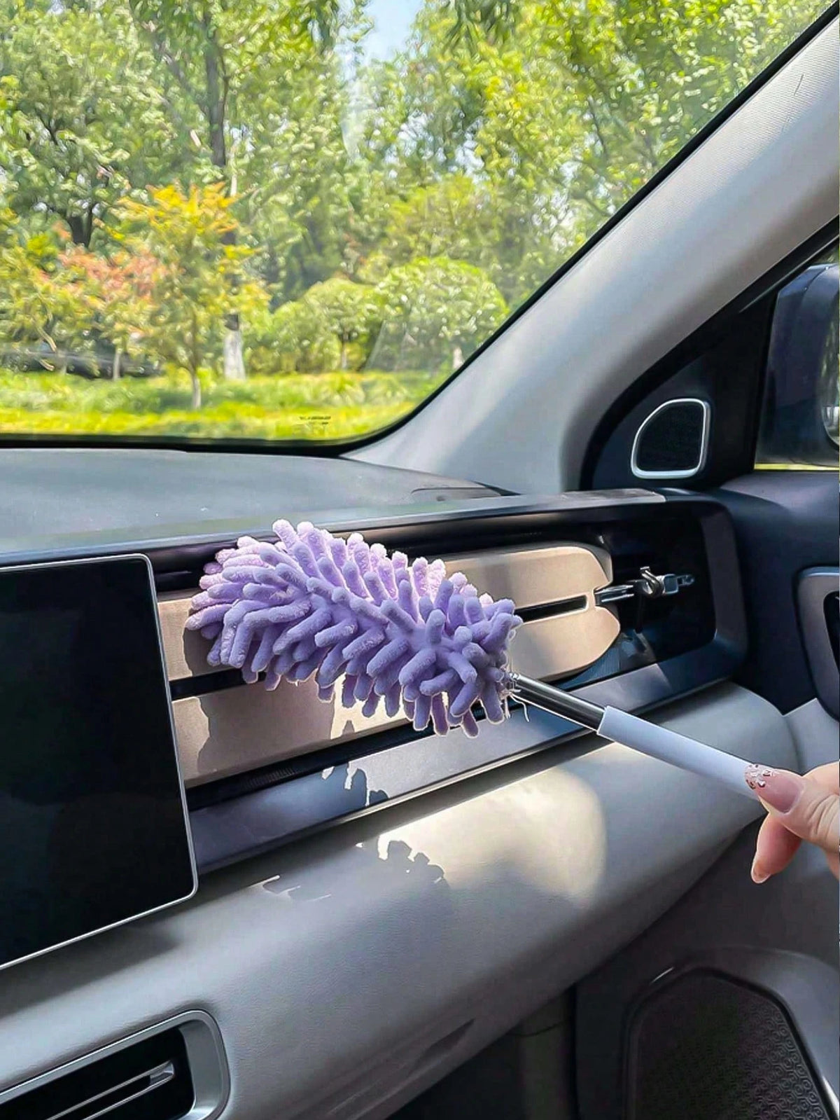 Car Cleaning Tools, Car Duster Brush, Retractable Duster, Car Glass Cleaner, Retractable Anti-Static Duster Brush For Cleaning Car Dust And Windshield