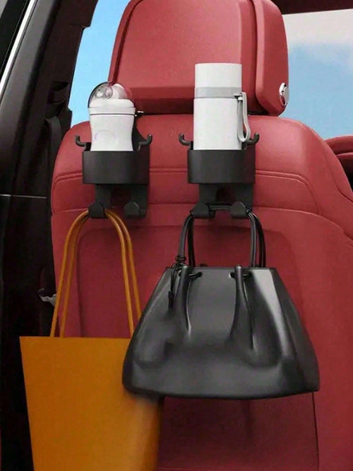 Car Seat Cup Holder, Car Seat Backrest Multi-Functional Hook Rear Seat Creative Water Cup Holder, Car Phone Holder, Rear Seat Creative Cup Holder, Hook, Car Accessories, Car Holder Hook, Car Rear Seat