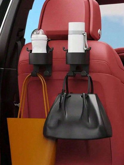 Car Seat Cup Holder, Car Seat Backrest Multi-Functional Hook Rear Seat Creative Water Cup Holder, Car Phone Holder, Rear Seat Creative Cup Holder, Hook, Car Accessories, Car Holder Hook, Car Rear Seat