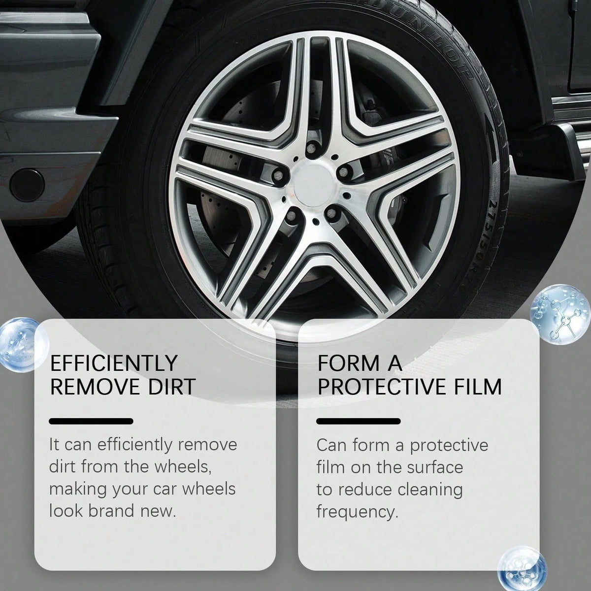 Car Wheel Cleaning Spray Tire Cleaning Spray Cleaning Maintenance Decontamination Refurbishment Spray