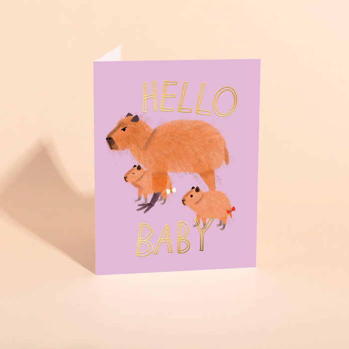 Carolyn Suzuki Baby Card - Capybara Baby