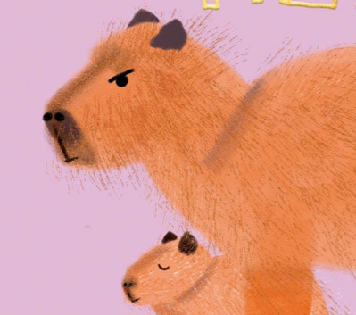 Carolyn Suzuki Baby Card - Capybara Baby