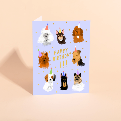 Carolyn Suzuki Birthday Card - Canine Crew