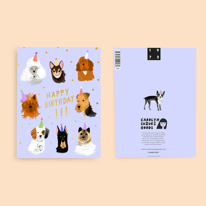 Carolyn Suzuki Birthday Card - Canine Crew
