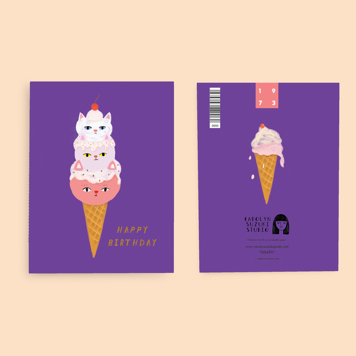 Carolyn Suzuki Birthday Card - Gelato
