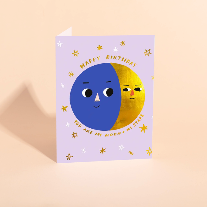 Carolyn Suzuki Birthday Card - Moon Phases