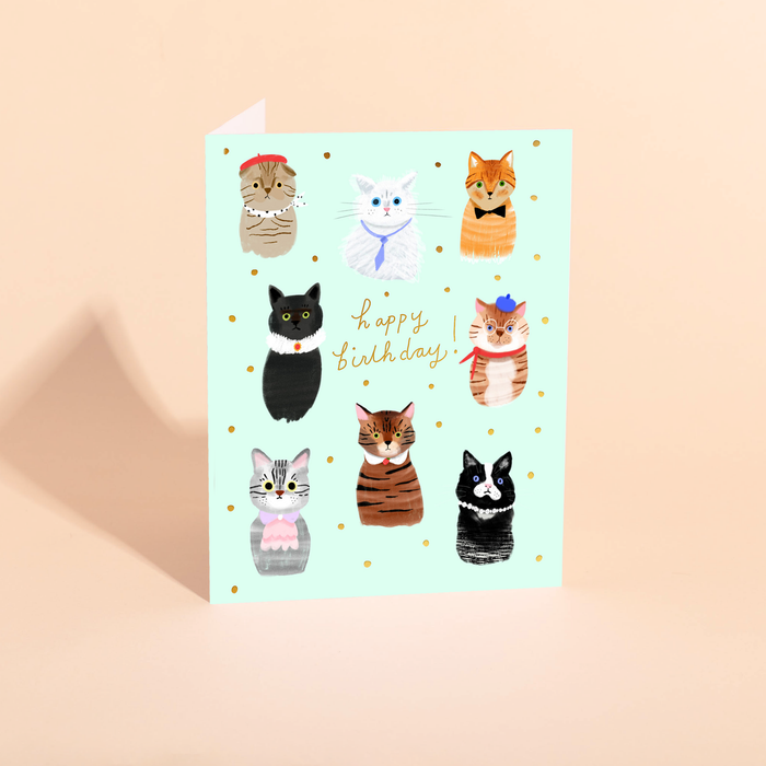 Carolyn Suzuki Birthday Card - Party Cats