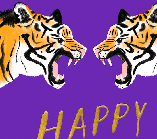 Carolyn Suzuki Father's Day Card - Tigris
