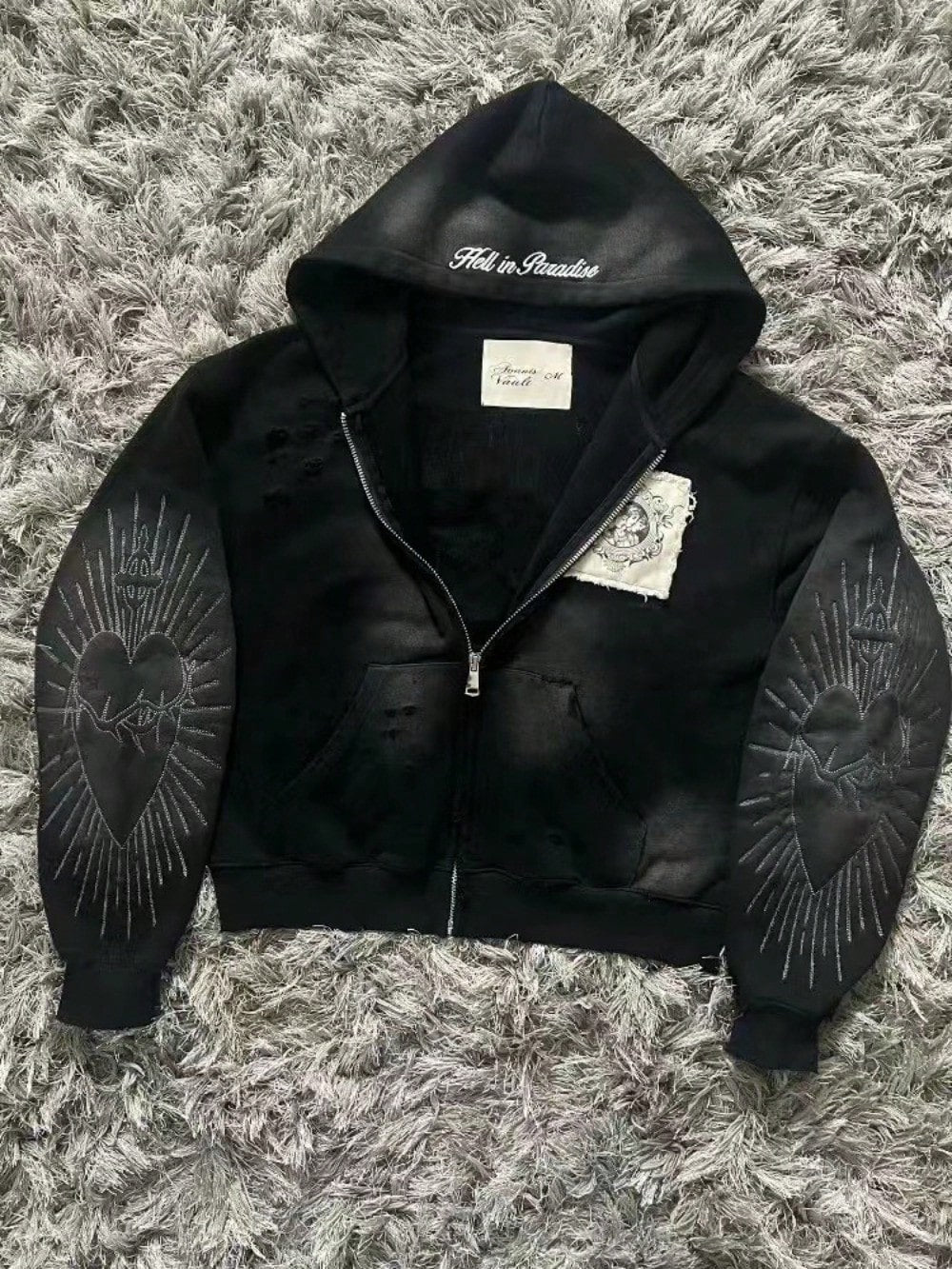 Casual And Comfortable Printed Sweater Short Hoodie Versatile Zipper Cardigan Jacket
