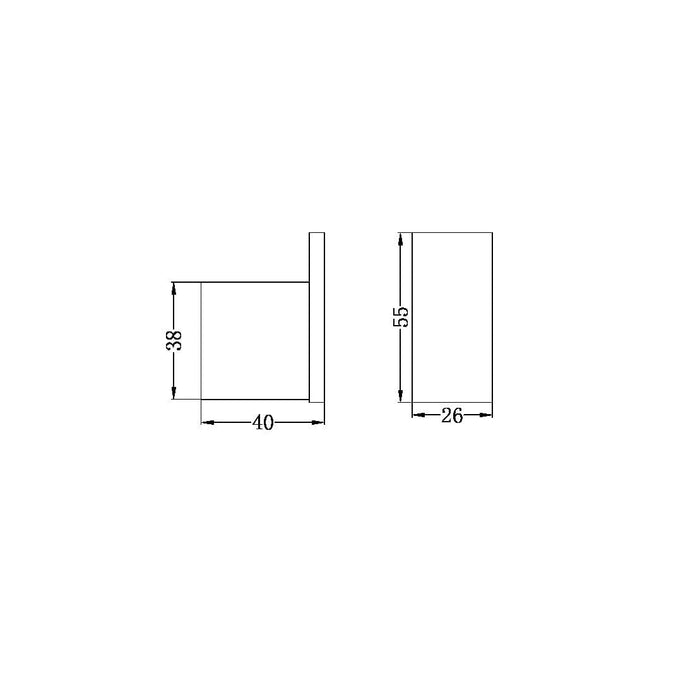 Celia Robe Hook Chrome NR4682CH Accessories Nero
