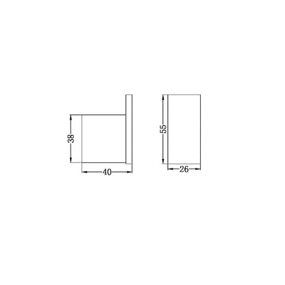 Celia Robe Hook Chrome NR4682CH Accessories Nero