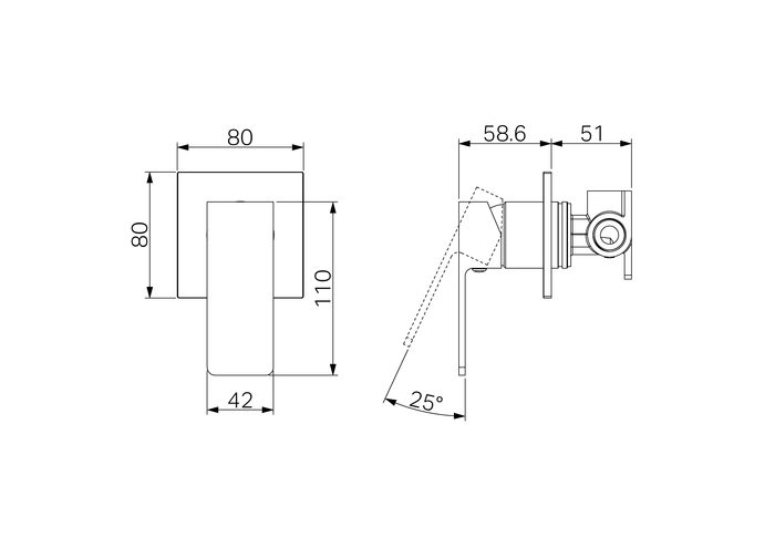 CELIA Shower Mixer Brushed Nickel Tapware Nero