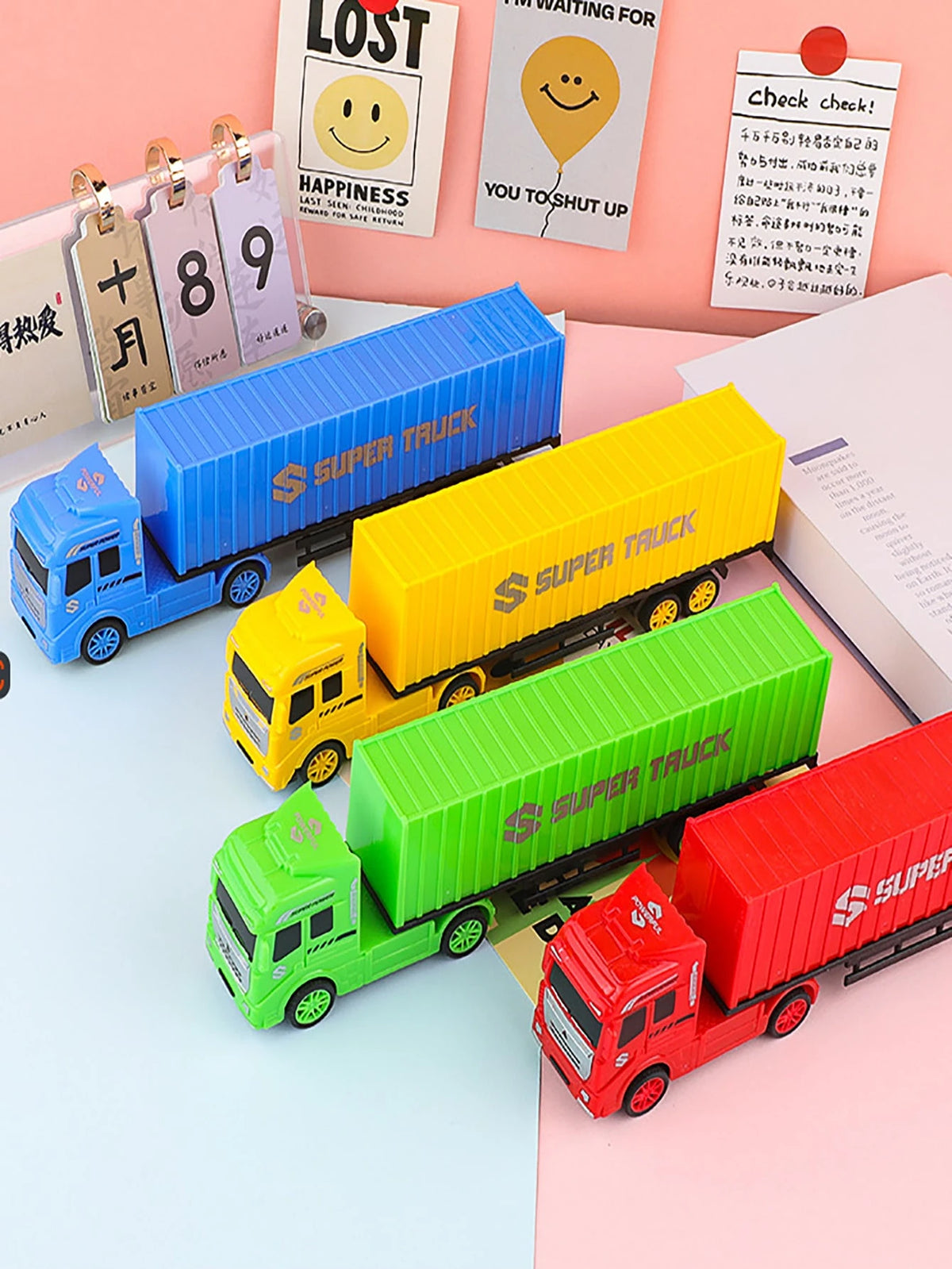 Children's Toy Engineering Truck Semi-Trailer Detachable Container Truck Sliding Tractor Truck Plastic Model Toy For Boys And Girls, Christmas