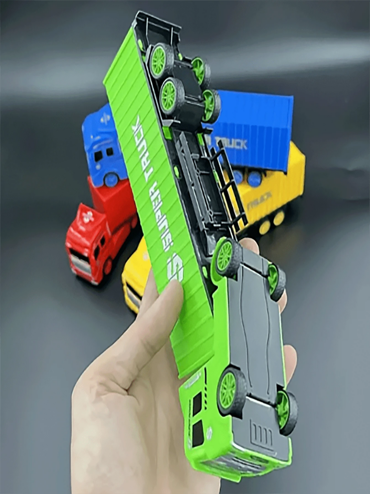 Children's Toy Engineering Truck Semi-Trailer Detachable Container Truck Sliding Tractor Truck Plastic Model Toy For Boys And Girls, Christmas