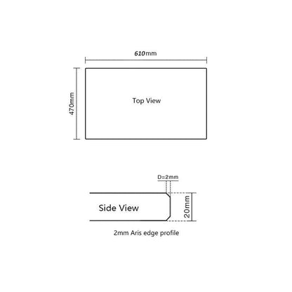 Bliss 610x470mm Quartz Stone vanity Arova