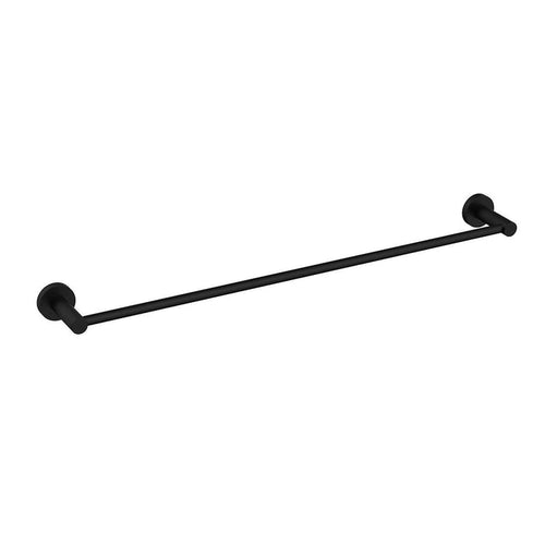 COMO Single Towel Rail 800mm Matte Black Accessories Arova