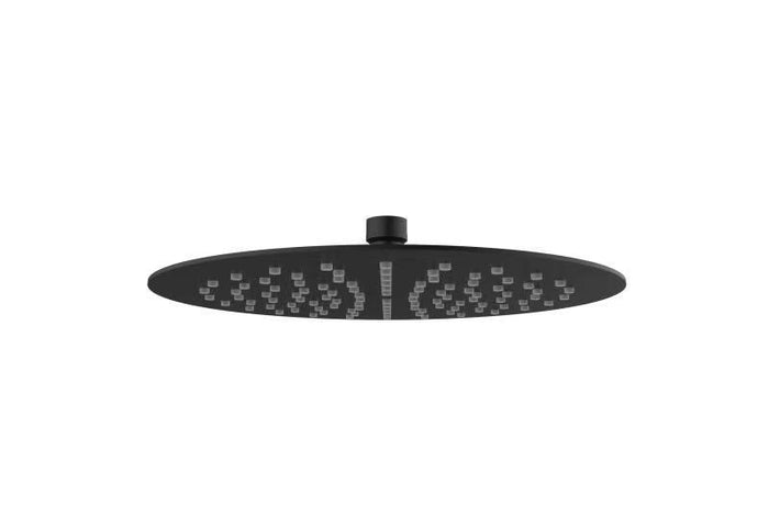MICA Round Shower Head 200mm Black Showers Arova