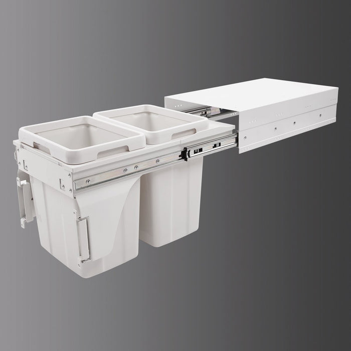 Soft Close 26L Pull Out Waste Bin For 350mm Cabinet Storage Arova