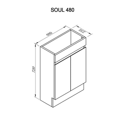 Soul 48cm Compact Bathroom Vanity Vanities & Mirrors AROVA