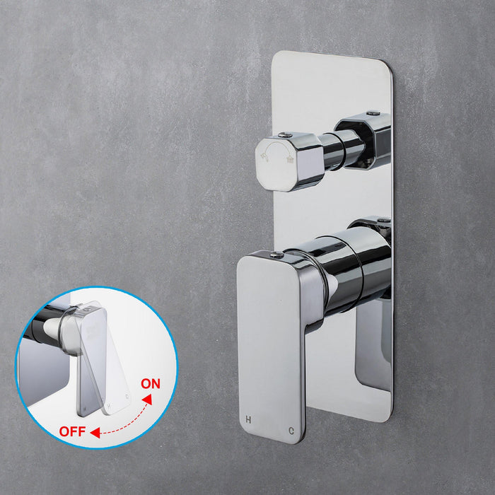 VIVA Shower Bath Mixer with Divertor Tapware Arova