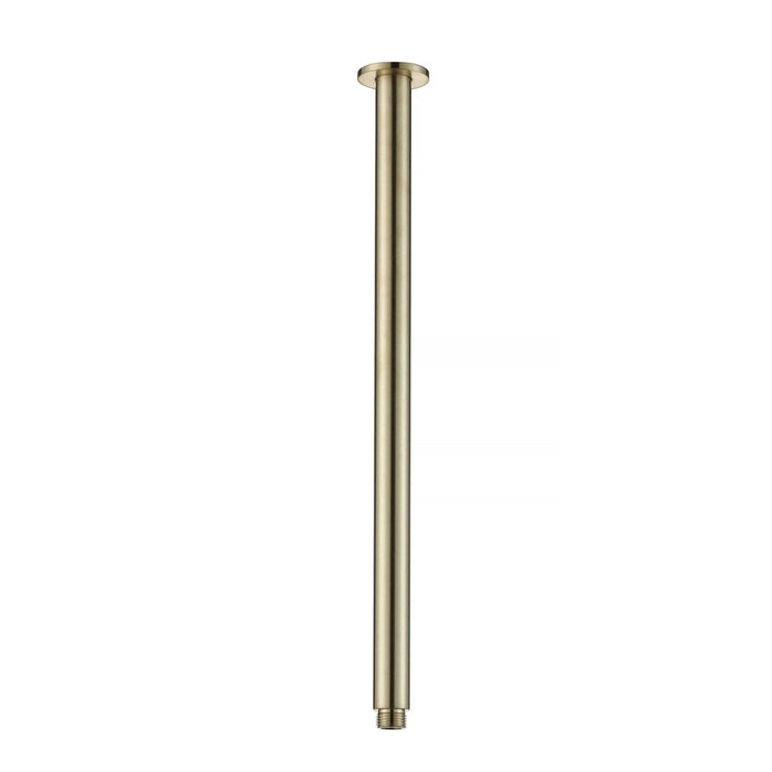 COMO Ceiling Shower Arm 300mm Brushed Gold Showers Arova
