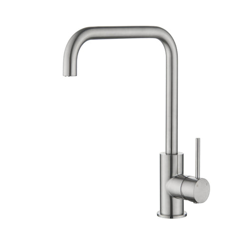 CLIO Kitchen Sink Mixer Square Tap Brushed Nickel Tapware Arova