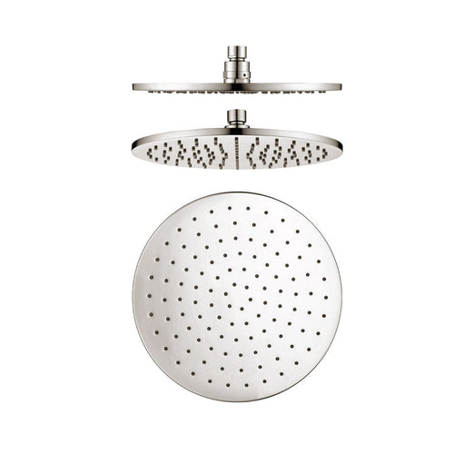 CLIO Round Shower Head Rose 250mm Brushed Nickel Showers Arova