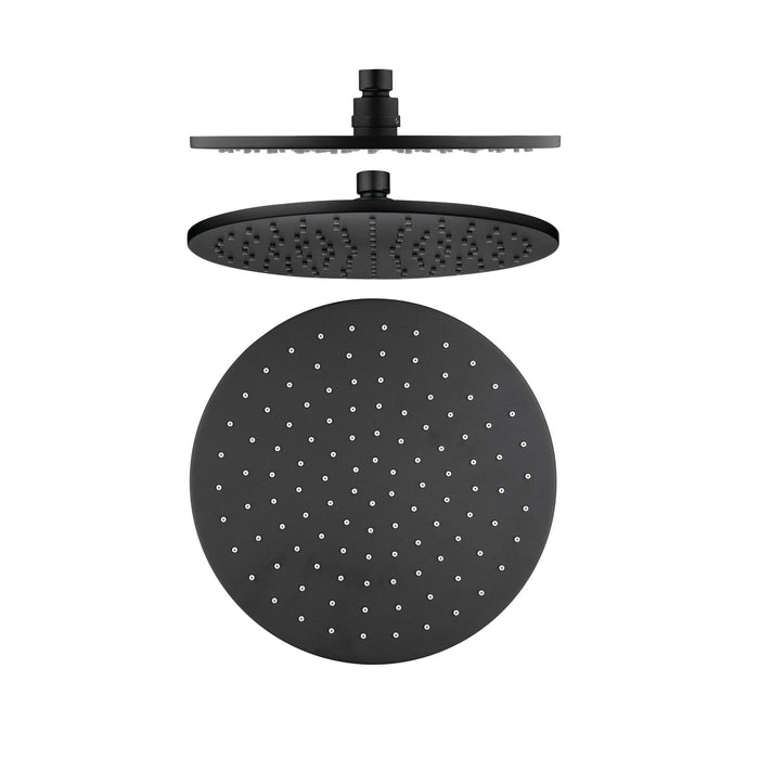 CLIO 250mm Rain Shower Rose Matte Black Showers Arova