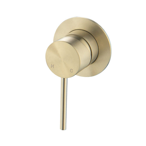 CLIO Round Shower / Bath Mixer Brush Gold Tapware Arova