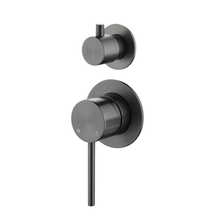 CLIO Shower / Bath Mixer with Divertor Gunmetal AROVA