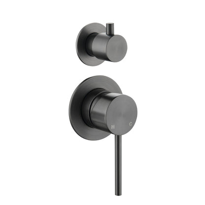 CLIO Shower / Bath Mixer with Divertor Gunmetal AROVA