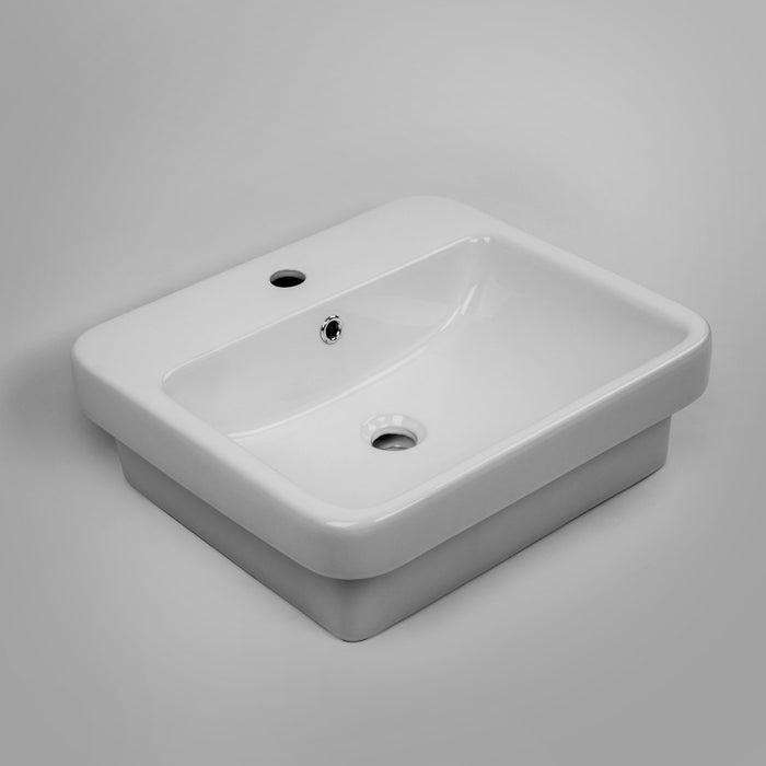 CoCo Half Inset Basin Soft Corners 1 Tap Hole Basins ECT