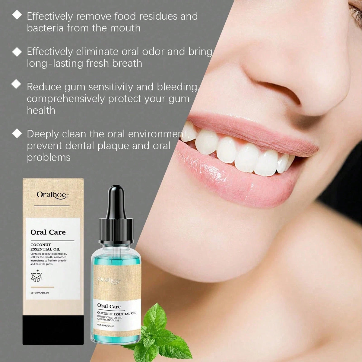 Coconut Mouthwash Gently Caresses The Gums, Cleans Dirt Residues, Freshens Breath And Provides Oral Care