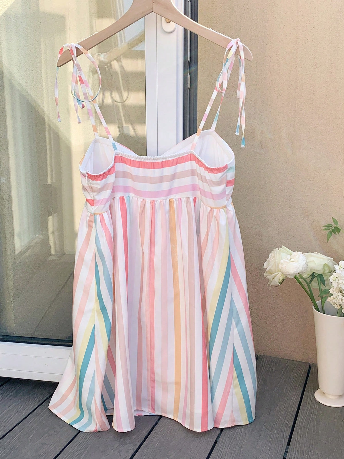 Comfortcana Bohemian Cute White Mini Slip Dress, Summer Resort Wear Vacation Going Out