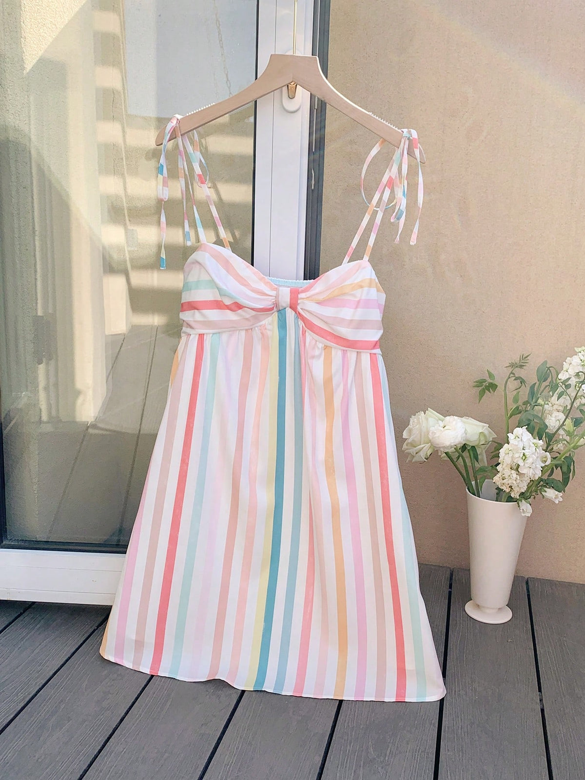 Comfortcana Bohemian Cute White Mini Slip Dress, Summer Resort Wear Vacation Going Out