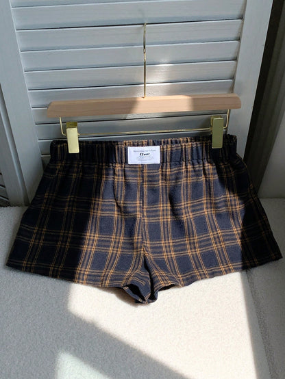 Comfortcana Women's Casual Plaid Mini Shorts For Summer