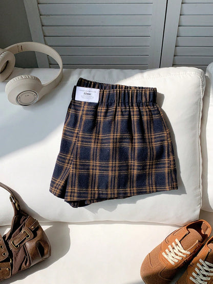 Comfortcana Women's Casual Plaid Mini Shorts For Summer