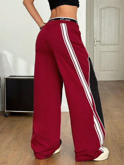 Coolane Women's Men's Summer Concert Gym Streetwear Athleisure Going Out Sportswear Black Banded Texture Decoration Pants