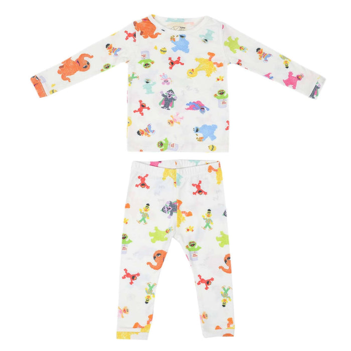 Copper Pearl Long Sleeve Pajama Set - Sesame Friends