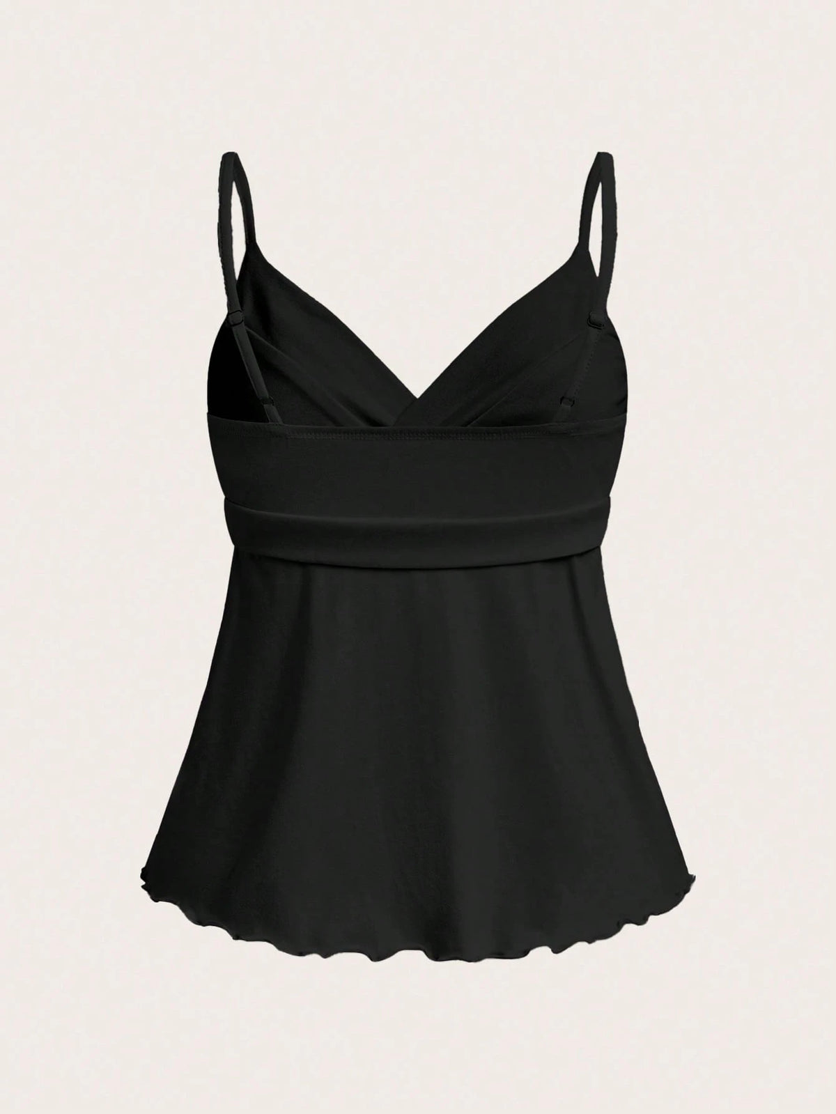 CovetEZ Black Casual Elegant Sexy Knit Tank Top For Women, Spring/Summer Summer Babydoll Cute Peplum Cami Tops Date Night