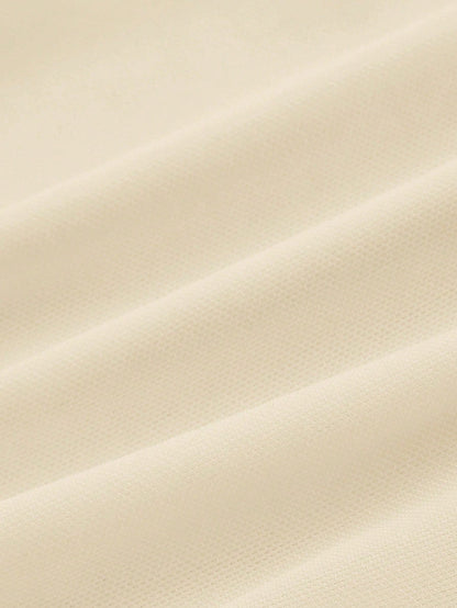 CovetEZ Cotton Summer Set Square Neck Petal Sleeve Tie Front T-Shirt Apricot Color Suitable For Summer