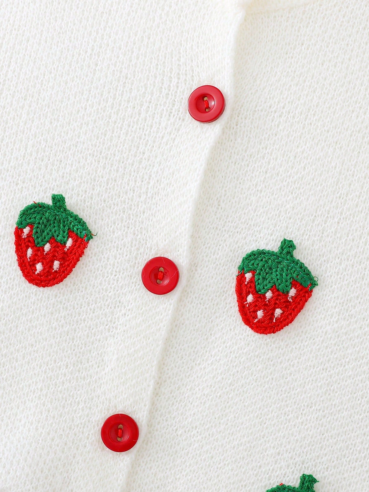 Cozy Pixies Baby Girls Sweater Co-Ords Knitted Strawberry Cardigan Red Fabric Button Matching Red Skirt Cute & Playful Suitable For Autumn/Winter Baby Girl Dopamine Style