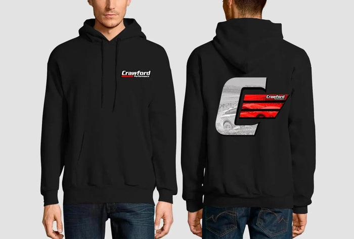 Crawford Performance icon logo sweatshirt with off-road Crosstrek graphic