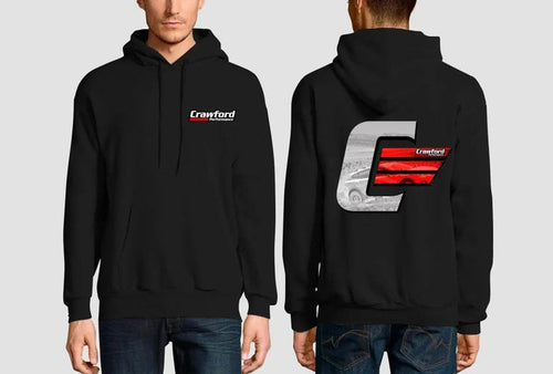 Crawford Performance icon logo sweatshirt with off-road Crosstrek graphic